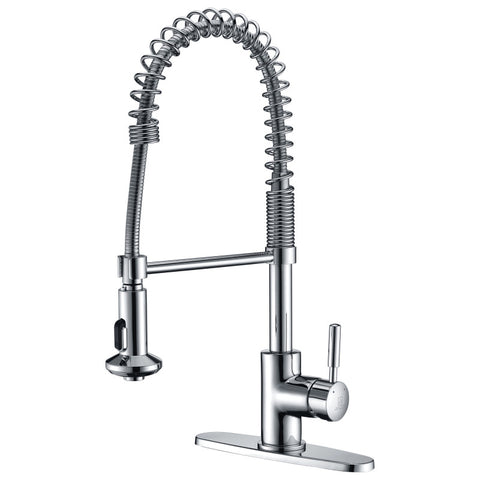 KF-AZ1673CH - ANZZI Eclipse Single Handle Pull-Down Sprayer Kitchen Faucet in Polished Chrome