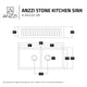 ANZZI Roine Farmhouse Reversible Apron Front Solid Surface 35 in. Double Basin Kitchen Sink