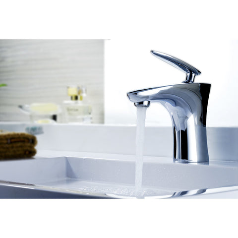 L-AZ021 - ANZZI Tone Series Single Hole Single-Handle Low-Arc Bathroom Faucet in Polished Chrome