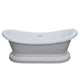 ANZZI Ruby 5.9 ft. Acrylic Flatbottom Non-Whirlpool Bathtub-White