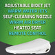 Ember Elongated Smart Electric Bidet Toilet Seat with Remote Control and Heated Seat