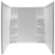 SW-AZ008WH - ANZZI Lex-Class 60 in. x 36 in. x 60 in. 3-piece DIY Friendly Alcove Shower Surround in White