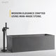 Palace Series 67 in. x 32 in. Flat Bottom Solid Surface Freestanding Soaking Bathtub with Reversible Drain in Slate Gray