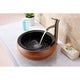 ANZZI Regalia Series Vessel Sink in Black/Swirled Fusion