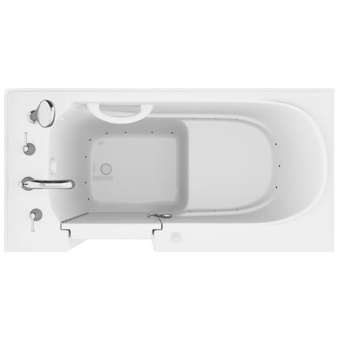 AZB2653LWA - ANZZI Value Series 26 in. x 53 in. Left Drain Quick Fill Walk-In Air Tub in White