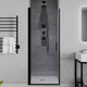 ANZZI Lancer 29 in. x 72 in. Semi-Frameless Shower Door with TSUNAMI GUARD