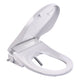 Electric Bidet Seat for Elongated Toilets  with Auto Lid, Heated, Warm Water, Air Dryer,  and Remote in White