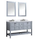 V-MGG013-60 - ANZZI Montaigne 60 in. W x 35 in. H Bathroom Vanity Set in Rich Gray