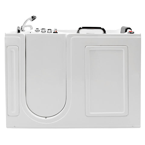 2753WIRWD - ANZZI 27 in. x 53 in. Right Drain Walk-In Whirlpool and Air Tub with Total Spa Suite in White