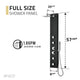 Monsoon 57 in. 4-Jetted Full Body Shower Panel System with Heavy Rain Shower, Spray Wand, in Matte Black