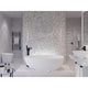 FT-AZ502 - ANZZI Fiume 5.6 ft. Man-Made Stone Center Drain Freestanding Bathtub in Matte White