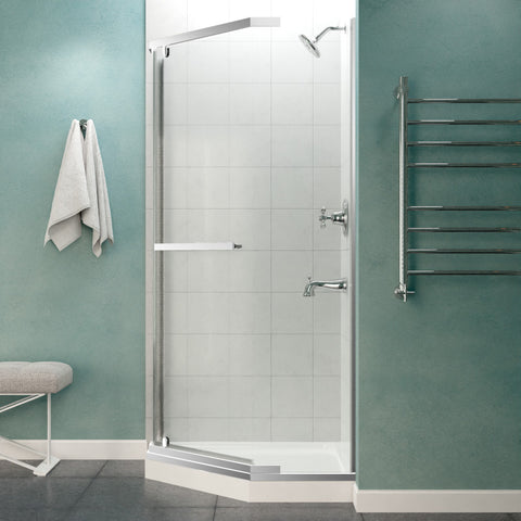 SD-AZ056-01CH - ANZZI Castle Series 49 in. x 72 in. Semi-Frameless Shower Door with TSUNAMI GUARD in Polished Chrome