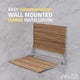 ANZZI Saxon Folding Teak Shower Seat (17" x 17"), 350 lbs Weight Capacity, Natural Teak Wood, ADA Compliant, Robust Wall Mount