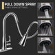 ANZZI Sifo Hands Free Touchless 1-Handle Pull-Down Sprayer Kitchen Faucet with Motion Sense and Fan Sprayer