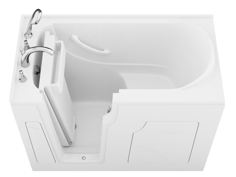 ANZZI Coupe Premier 53 - 60 in x 28 in. Left Drain Soaking Walk-in Tub in White