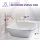 ANZZI Deux Series Ceramic Vessel Sink in White