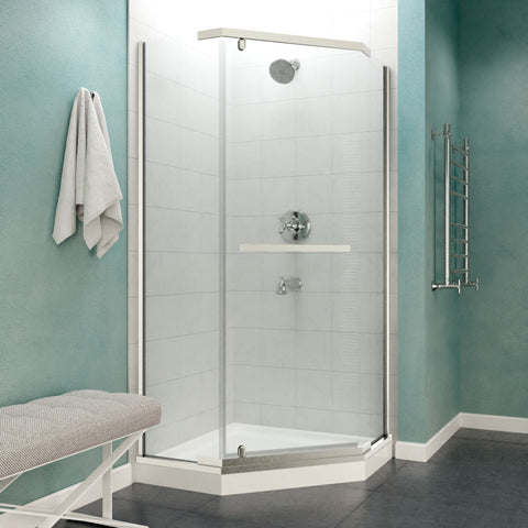 SD-AZ056-01BN - ANZZI Castle Series 49 in. x 72 in. Semi-Frameless Shower Door with TSUNAMI GUARD in Brushed Nickel