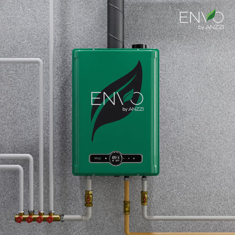 ANZZI ENVO Tankless Gas Water Heater (Up to 199,000 BTU), Copper Heat Exchanger, High-Flow Capacity, Anti-Freezing Protection, Energy Smart