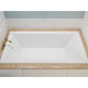 Illyrian 6 ft. Acrylic Reversible Drain Rectangular Bathtub in White