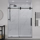 ANZZI 60" x 76" Frameless Sliding Shower Door, 3/8" TSUNAMI GUARD Glass, Exposed Rollers and RHINO ALLOY Hardware, Matte Black