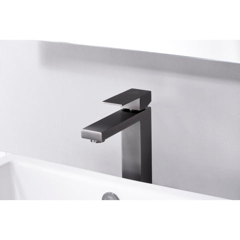 L-AZ096GM - ANZZI Enti Series 1-Handle Lever Low Arc Single Hole Brass Vessel Sink Faucet with Rust Resistant Finish in Gun Metal