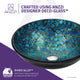 ANZZI Chipasi Series Vessel Sink in Blue/Gold Mosaic