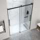 Stellar Series Sliding Frameless Shower Door  with Alcove Shower Base