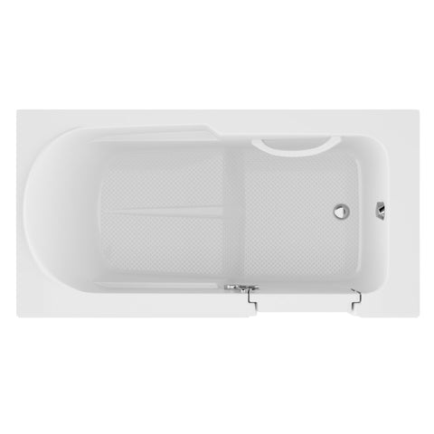 ANZZI 30 in. x 60 in. Right Drain Step-In Walk-In Soaking Tub with Low Entry Threshold in White