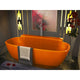 FT-AZ523 - ANZZI Vida 5.2 ft. Solid Surface Center Drain Freestanding Bathtub in Honey Amber