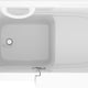 ANZZI 53 - 60 in. x 26 in. Left Drain Soaking Walk-in Tub in White