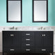 Chateau 72 in. W x 36 in. H Bathroom Vanity Set in Rich Black