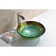 LS-AZ162 - ANZZI Stellar Series 17 in. Bathroom Vessel Sink with Scratch-Tough and Stain-Resistant Surface in Glacial Blaze Glass