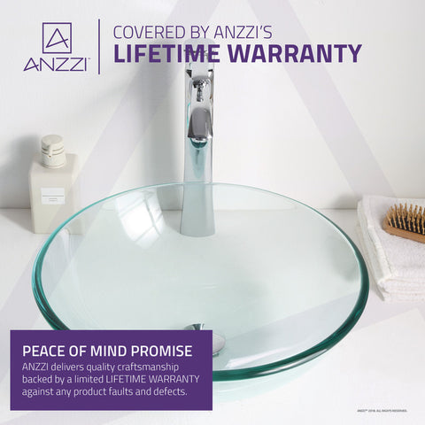 ANZZI Mythic Series Vessel Sink in Lustrous Clear