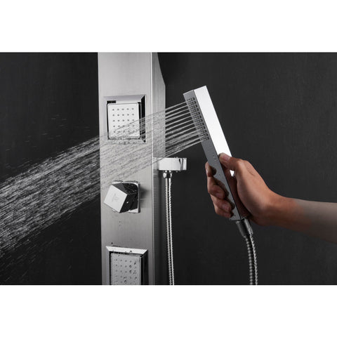 ANZZI Aura 2-Jetted Shower Panel with Heavy Rain Shower & Spray Wand