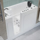 53 - 60 in. x 26 in. Left Drain Air and Whirlpool Jetted Walk-in Tub in White
