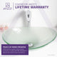 ANZZI Forza Series Deco-Glass Vessel Sink in Lustrous Frosted