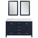 ANZZI Chateau 60 in. W x 22 in. D Bathroom Vanity Set with Carrara Marble Top with White Sink