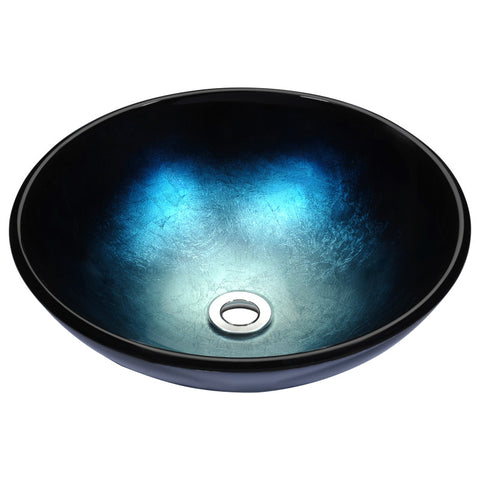 LS-AZ8185 - ANZZI Tara Series Deco-Glass Vessel Sink in Deep Sea