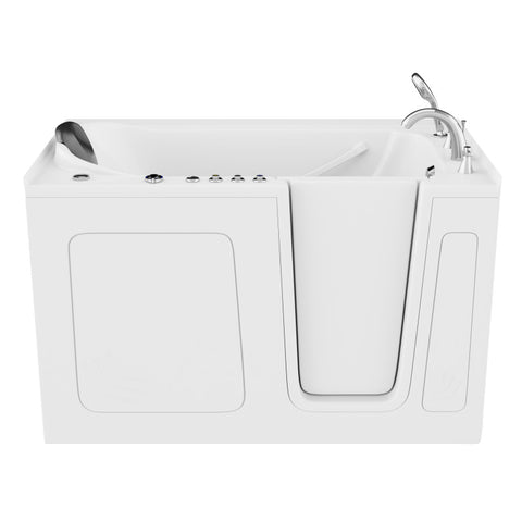 ANZZI 32 in. x 60 in. Right Drain Quick Fill Walk-In Whirlpool and Air Tub with Powered Fast Drain in White