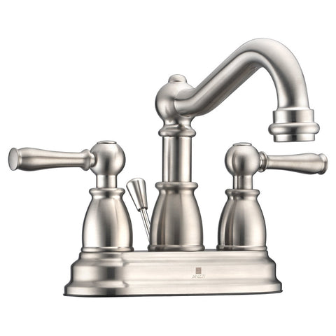 ANZZI Edge Series 4 in. Centerset 2-Handle Mid-Arc Bathroom Faucet in Brushed Nickel