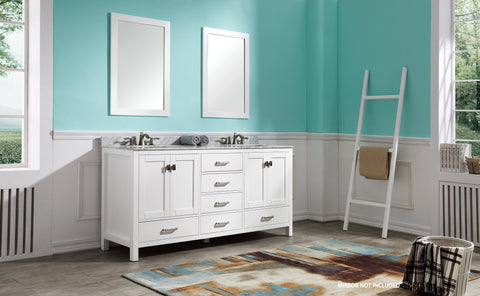 Chateau 72 in. W x 36 in. H Bathroom Bath Vanity Set in Rich White