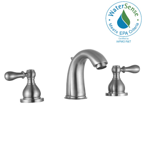 Merchant 8 in. Widespread 2-Handle Bathroom Faucet in Brushed Nickel