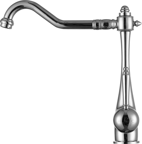Patriarch Single Handle Standard Kitchen Faucet in Polished Chrome