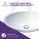 ANZZI Egret Series Deco-Glass Vessel Sink in White