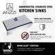 ANZZI Elysian Farmhouse Stainless Steel 32 in. 0-Hole Single Bowl Kitchen Sink in Brushed Satin