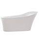 FTAZ092-0025C - ANZZI Maple 67 in. Acrylic Flatbottom Non-Whirlpool Bathtub in White with Kros Faucet in Polished Chrome