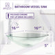 ANZZI Story Series Deco-Glass Vessel Sink in Lustrous Clear