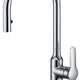 Cresent Single Handle Pull-Down Sprayer Kitchen Faucet in Polished Chrome