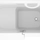 ANZZI 53 - 60 in. x 26 in. Right Drain Soaking Walk-in Tub in White