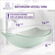 ANZZI Pendant Series Deco-Glass Vessel Sink in Lustrous Frosted